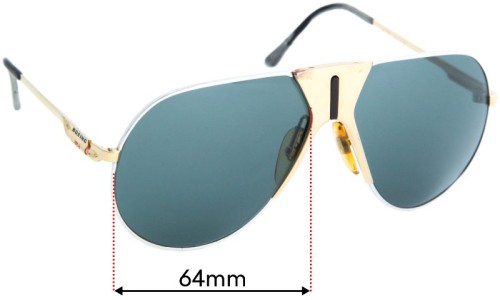 Sunglass Fix Replacement Lenses for Carrera Boeing 5701 - 64mm Wide 