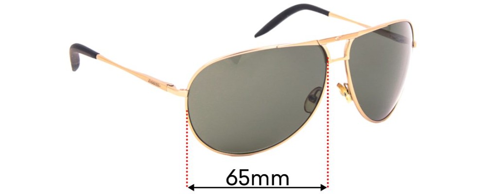 Sunglass Fix Replacement Lenses for Carrera Touring 1 - 65mm Wide