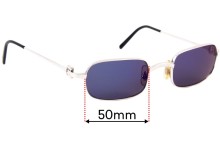 Sunglass Fix Replacement Lenses for Cartier T8100364 -  50mm Wide