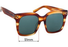 Sunglass Fix Replacement Lenses for Celine CL 41076/S - 51mm Wide