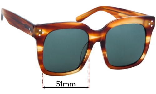 Sunglass Fix Replacement Lenses for Celine CL 41076/S - 51mm Wide 