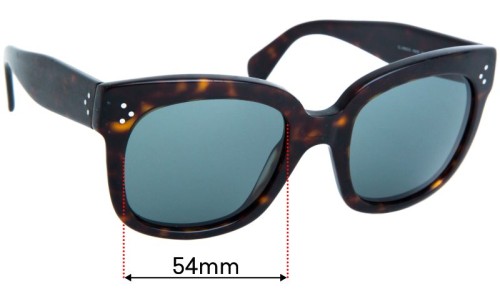 Sunglass Fix Replacement Lenses for Celine CL 41805/S - 54mm Wide 