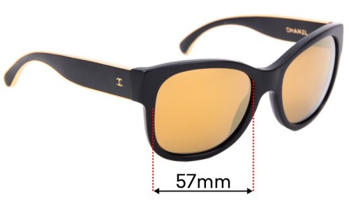 Sunglass Fix Replacement Lenses for Chanel 5270 - 57mm Wide 