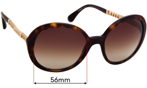 Sunglass Fix Lentes de Repuesto para Chanel 5353 - 56mm Wide 