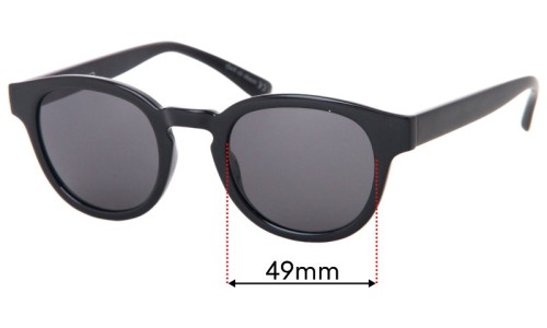 Sunglass Fix Replacement Lenses for Childe Errol - 49mm Wide 