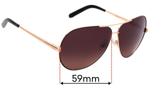 Sunglass Fix Replacement Lenses for Chloe CE 107S - 59mm Wide 