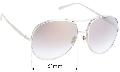 Sunglass Fix Replacement Lenses for Chloe CE 127S - 61mm Wide 