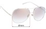 Sunglass Fix Replacement Lenses for Chloe CE 127S - 61mm Wide 
