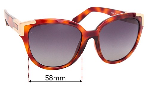 Sunglass Fix Ersatzgläser für Chloe CE 635S - 58mm Wide 