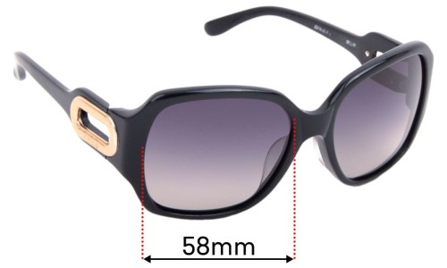 Sunglass Fix Replacement Lenses for Chloe CL 2192 - 58mm Wide 