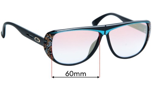 Sunglass Fix Replacement Lenses for Christian Dior 2421 - 60mm Wide 