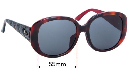 Sunglass Fix Replacement Lenses for Christian Dior Lady In 1F - 55mm Wide 