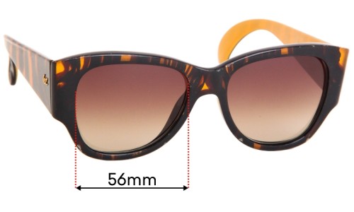 Sunglass Fix Replacement Lenses for Christian Lacroix 7330  - 56mm Wide 
