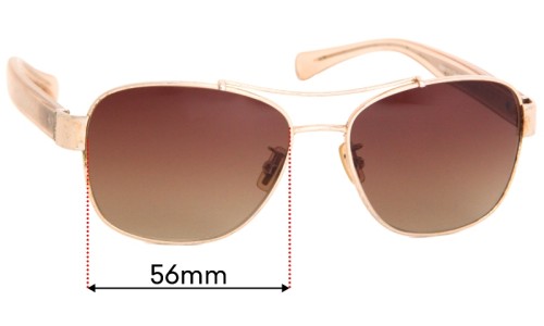 Sunglass Fix Replacement Lenses for Coach HC 7064  - 56mm Wide 