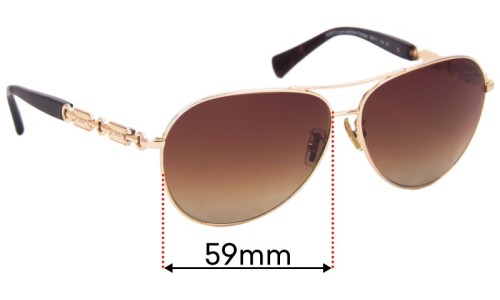 Sunglass Fix Replacement Lenses for Coach HC7048 - 59mm Wide 