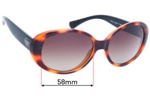 Coach HC8079 Tracy Replacement Sunglass Lenses - 58mm Wide