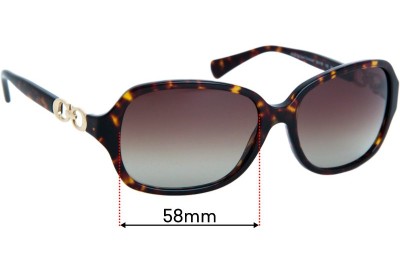 Coach HC8146 Replacement Lenses 58mm wide 