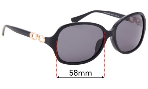 Sunglass Fix Replacement Lenses for Coach HC8146F - 58mm Wide 
