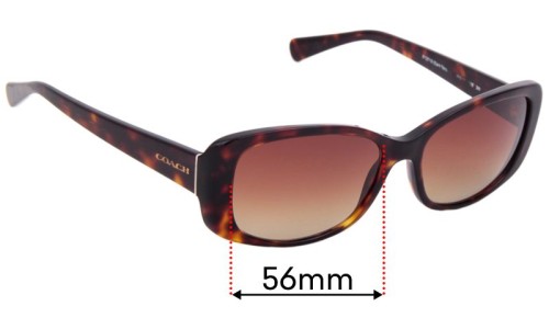 Sunglass Fix Replacement Lenses for Coach HC8168 - 56mm Wide 