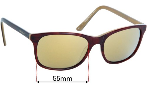 Sunglass Fix Replacement Lenses for Collette Dinnigan Sun Rx 10 - 55mm Wide 
