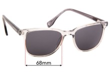 Sunglass Fix Replacement Lenses for Converse 68 - 50mm wide