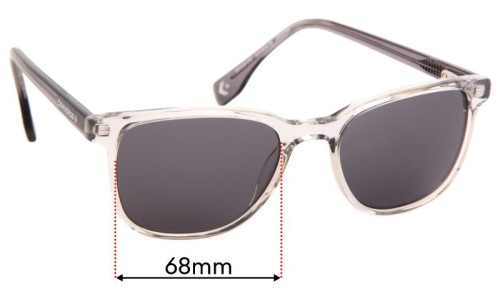 Sunglass Fix Replacement Lenses for Converse 68 - 50mm Wide 