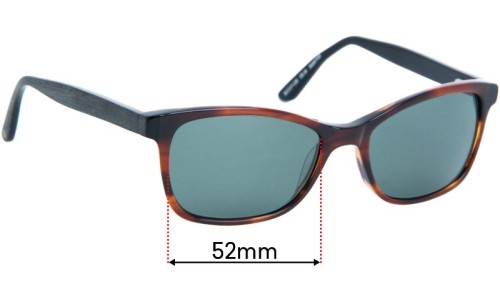 Sunglass Fix Replacement Lenses for Country Road CR 34 - 52mm Wide 
