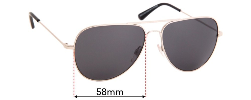 Country Road CR Sun Rx 33 Replacement Sunglass Lenses - 58mm Wide