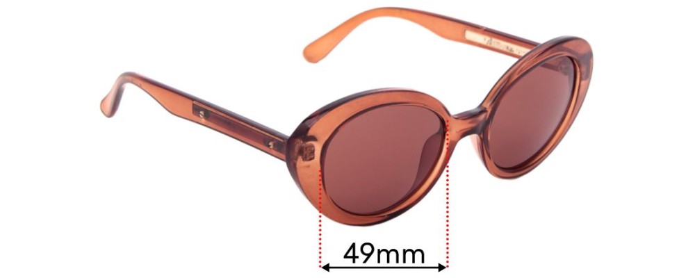 Sunglass Fix Replacement Lenses for Country Road Miranda - 49mm Wide