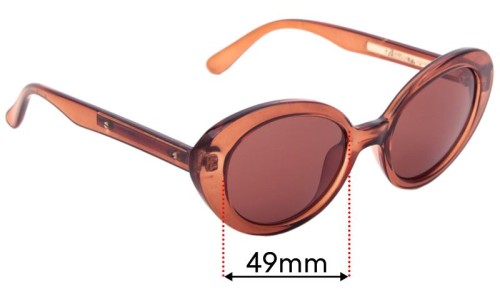 Sunglass Fix Replacement Lenses for Country Road Miranda - 49mm Wide 