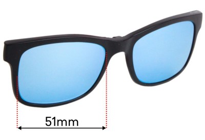 Crack TJ003 Clip on Replacement Lenses 51mm wide 