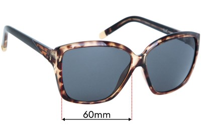 Sunglass Fix Replacement Lenses for Cue Jill - 60mm Wide 