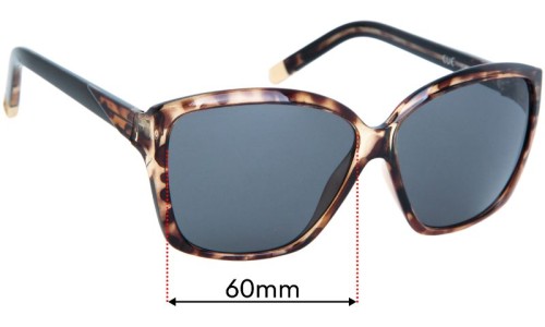 Sunglass Fix Replacement Lenses for Cue Jill - 60mm Wide 