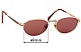 Sunglass Fix Lentes de Repuesto para Dakota Smith 1061 Oklahoma - 49mm Wide 