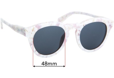 Sunglass Fix Replacement Lenses for Diff Eyewear Dime II  - 48mm wide 