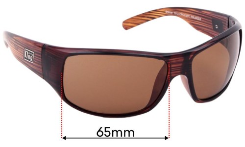 Sunglass Fix Replacement Lenses for Dirty Dog Snouter - 65mm Wide 