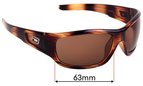 Sunglass Fix Replacement Lenses for Dirty Dog Sythe - 63mm Wide 