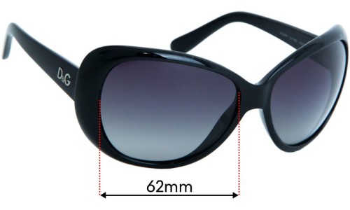 Sunglass Fix Replacement Lenses for Dolce & Gabbana DD8081 - 62mm Wide 
