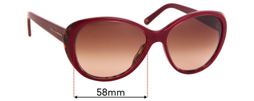 Sunglass Fix Replacement Lenses for Dolce & Gabbana DG4080 - 58mm Wide