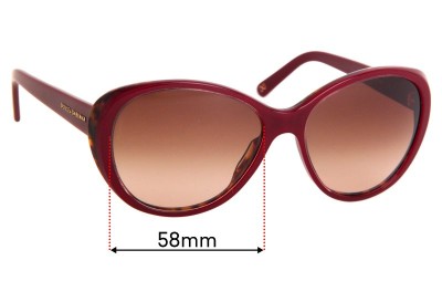 Dolce & Gabbana DG4080 Replacement Lenses 58mm wide 