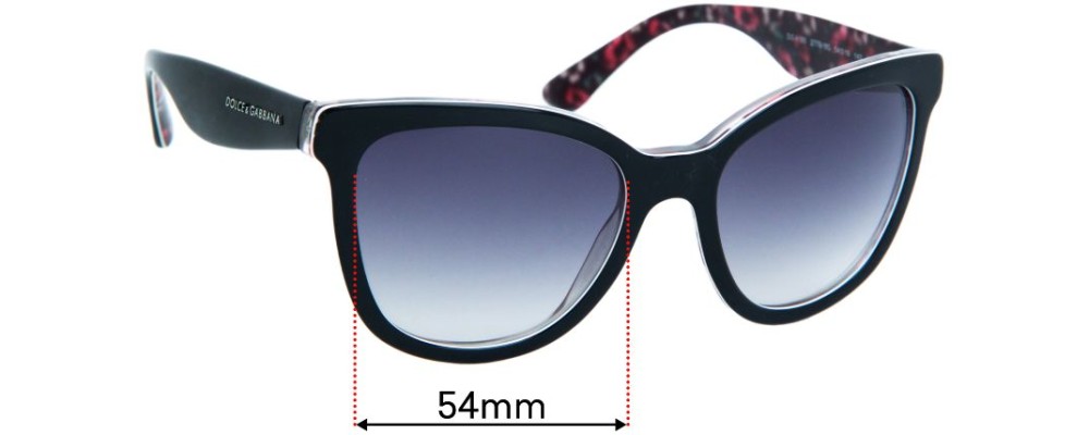 Sunglass Fix Replacement Lenses for Dolce & Gabbana DG4190 - 54mm Wide