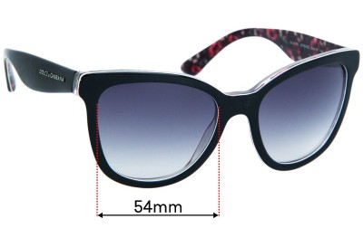 Dolce & Gabbana DG4190 Replacement Sunglass Lenses - 54mm wide 