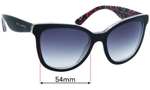 Sunglass Fix Replacement Lenses for Dolce & Gabbana DG4190 - 54mm Wide 