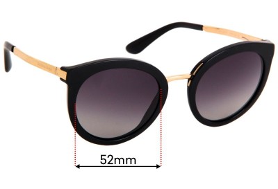 Dolce & Gabbana DG4268 Replacement Lenses 52mm wide 