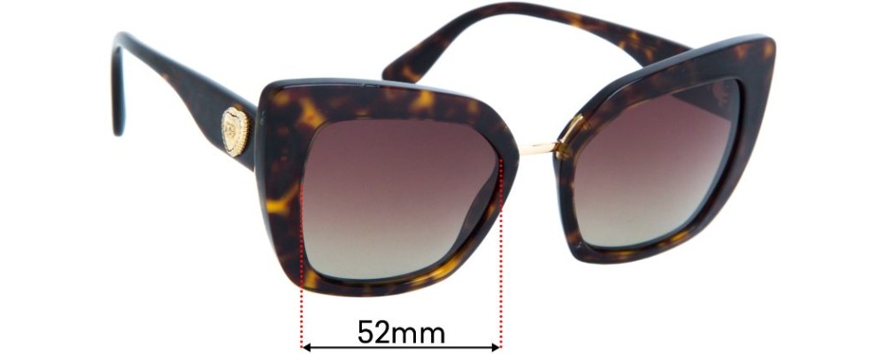 Sunglass Fix Replacement Lenses for Dolce & Gabbana DG4359 - 52mm Wide