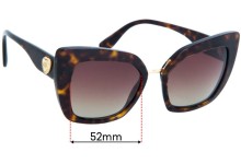 Dolce & Gabbana DG4359 Replacement Lenses - 52mm Wide