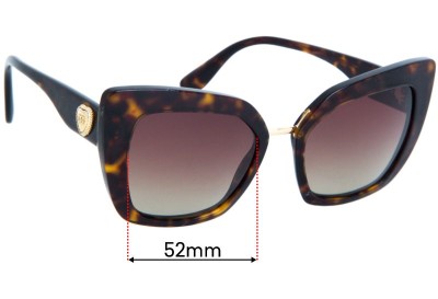 Dolce & Gabbana DG4359 Replacement Lenses - 52mm Wide 