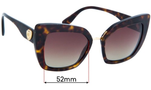 Sunglass Fix Replacement Lenses for Dolce & Gabbana DG4359 - 52mm Wide 