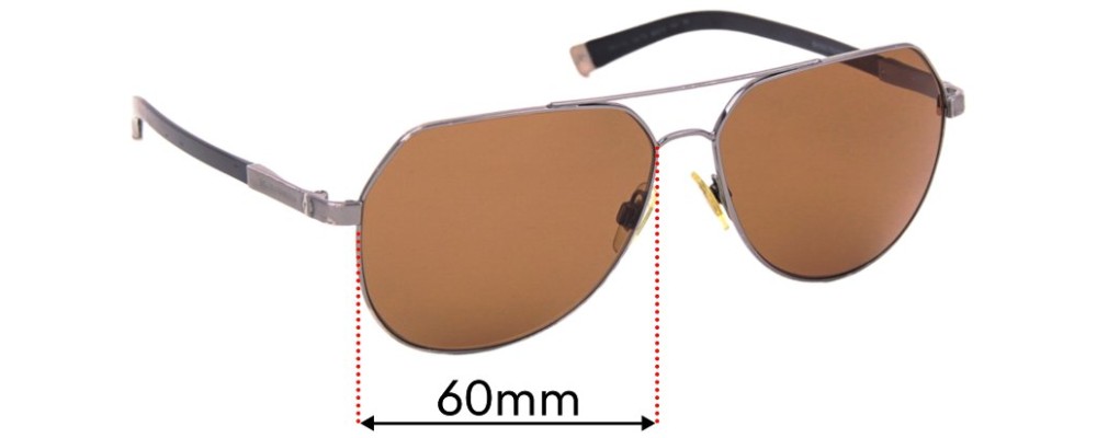 Sunglass Fix Replacement Lenses for Dolce & Gabbana DG2133 Basalto Collection - 60mm Wide