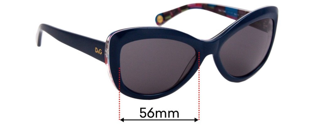 Sunglass Fix Replacement Lenses for Dolce & Gabbana DG3046 - 56mm Wide